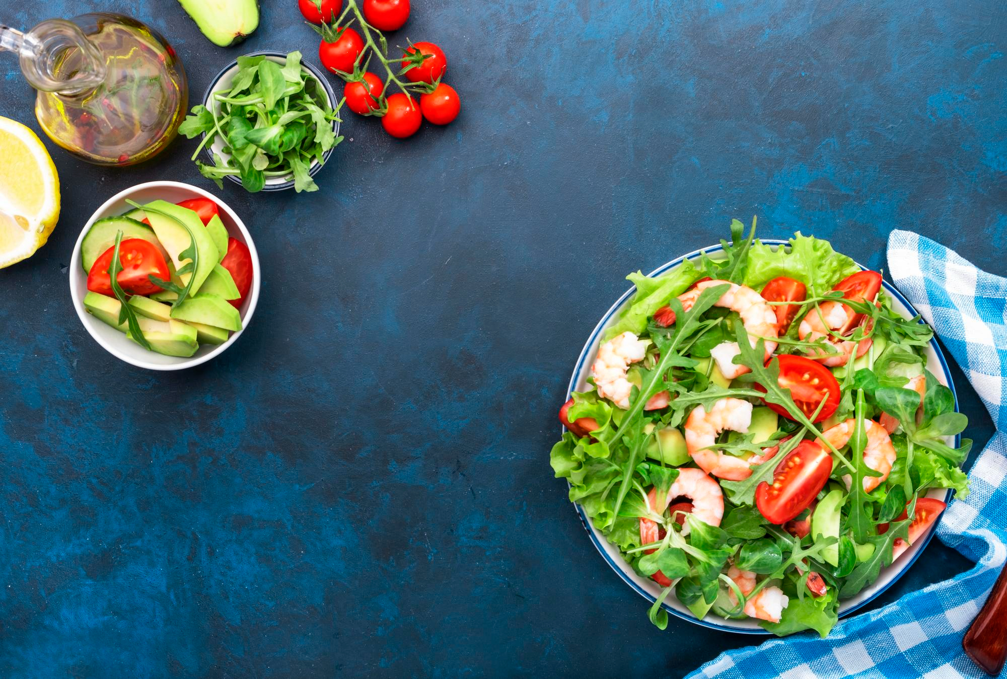 Honest Harvest worktop with grains, herbs and seasonal vegetables