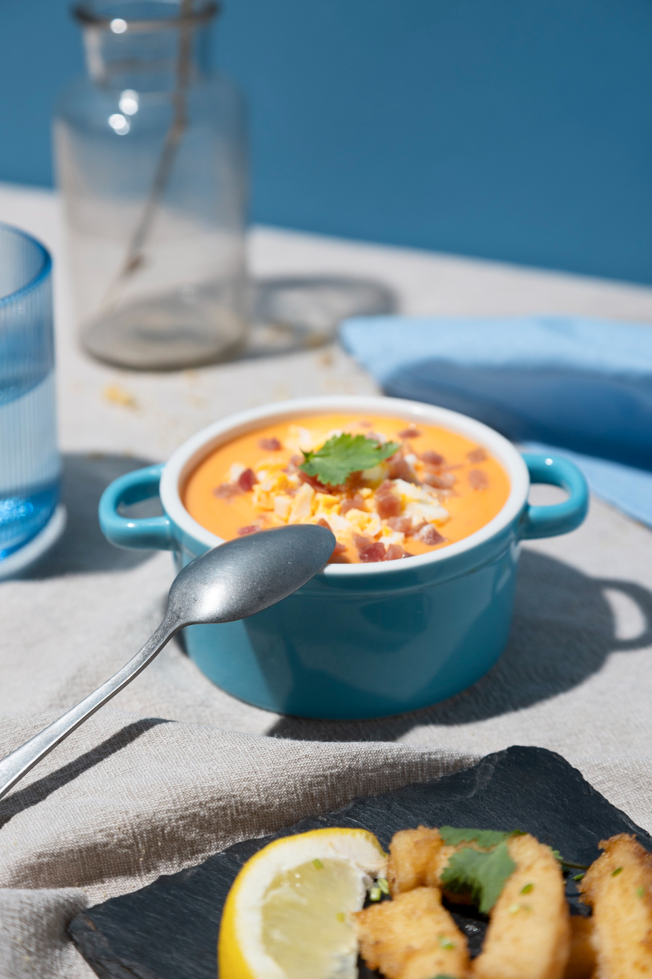 Creamy white bean and lemon soup